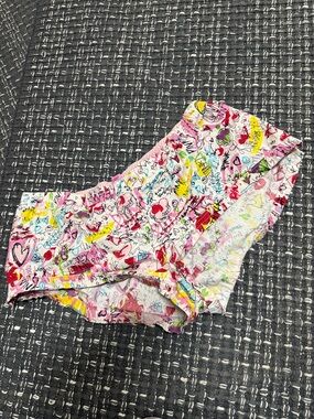 PINK Victoria's Secret Multicolor Graffiti Boyshorts